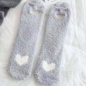 Warm & Fuzzy Cartoon Animal Socks (Gray)